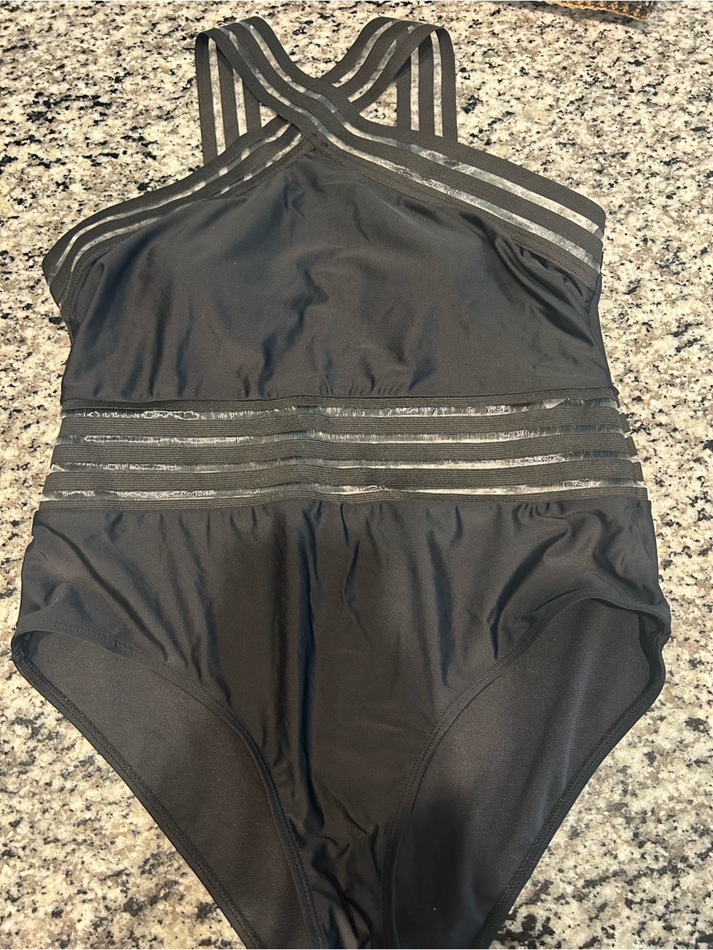 Black Strappy One-Piece Swimsuit - Women